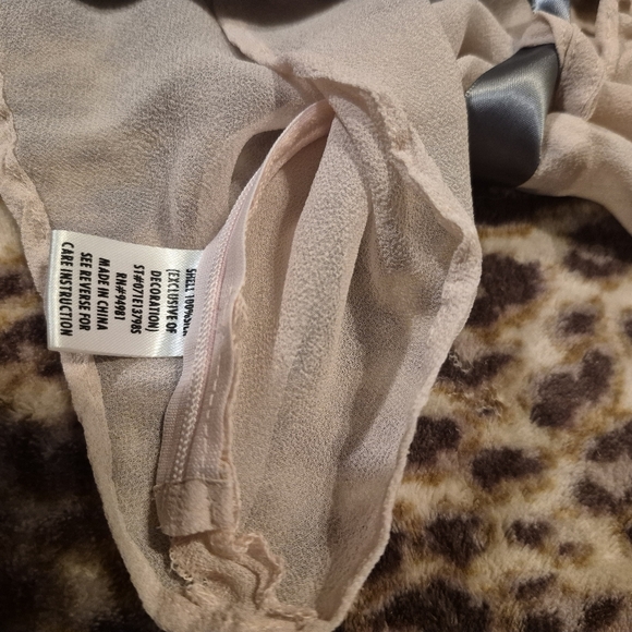 Sheer Silk Ruffle Blouse S - Picture 12 of 14